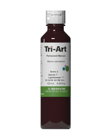 Tri-Art Liquid Acrylic Paint : Permanent Maroon