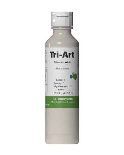 Tri-Art Liquid Acrylic Paint : Titanium White